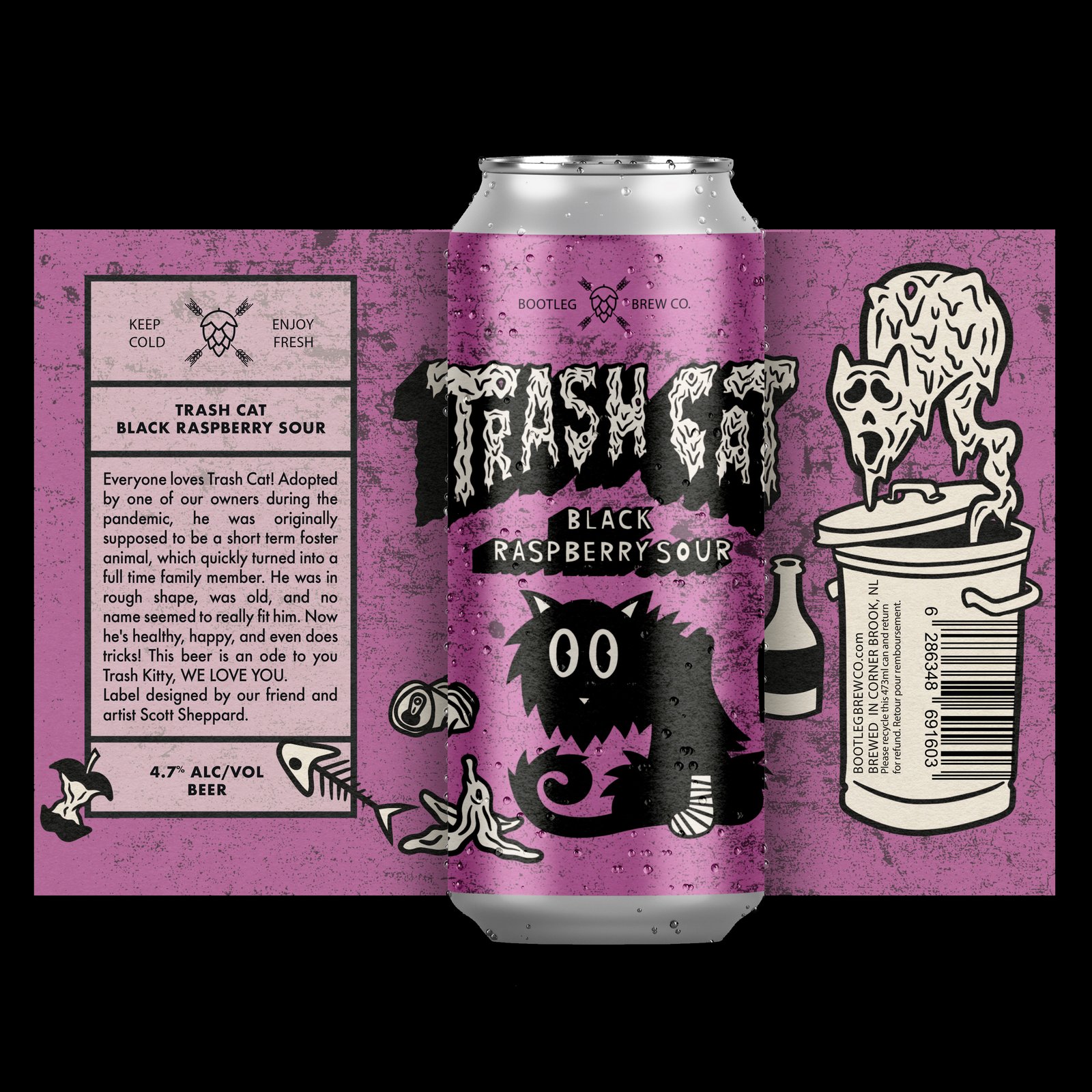 Trash Cat Label